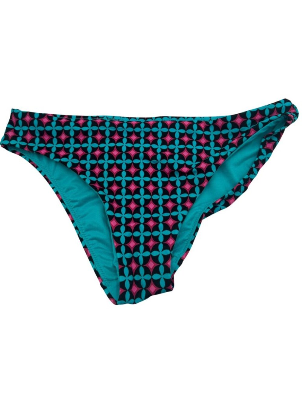 Barbara Bettoni Womens Multicolored Geometric Bikini Bottom Size S Swimwear